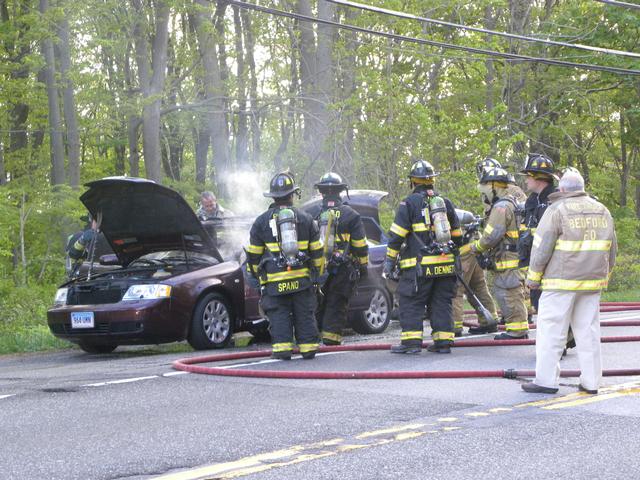 South Bedford Rd Car Fire